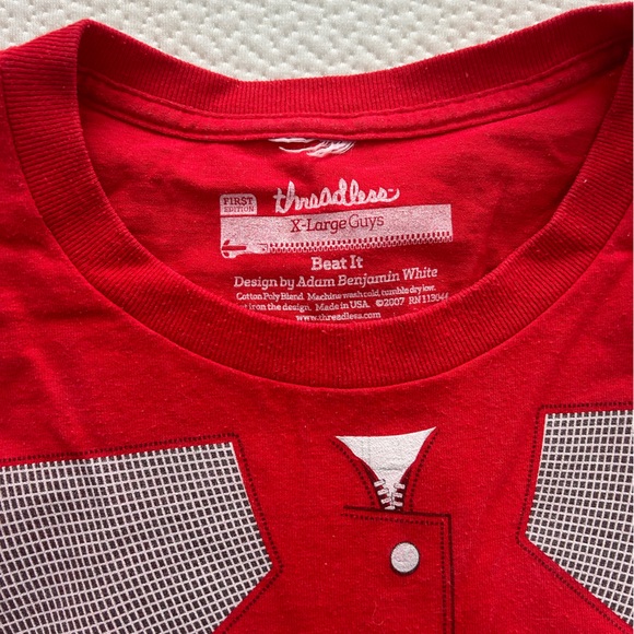 Vintage « Beat it » Michael Jackson red t-shirt - Picture 4 of 6